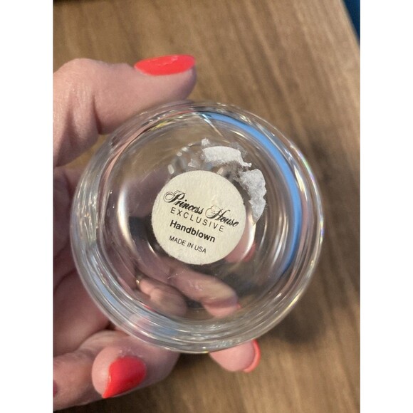 Princess House Crystal Exclusive Hand Blown Crystal Apple Motif Paperweight - Picture 4 of 7